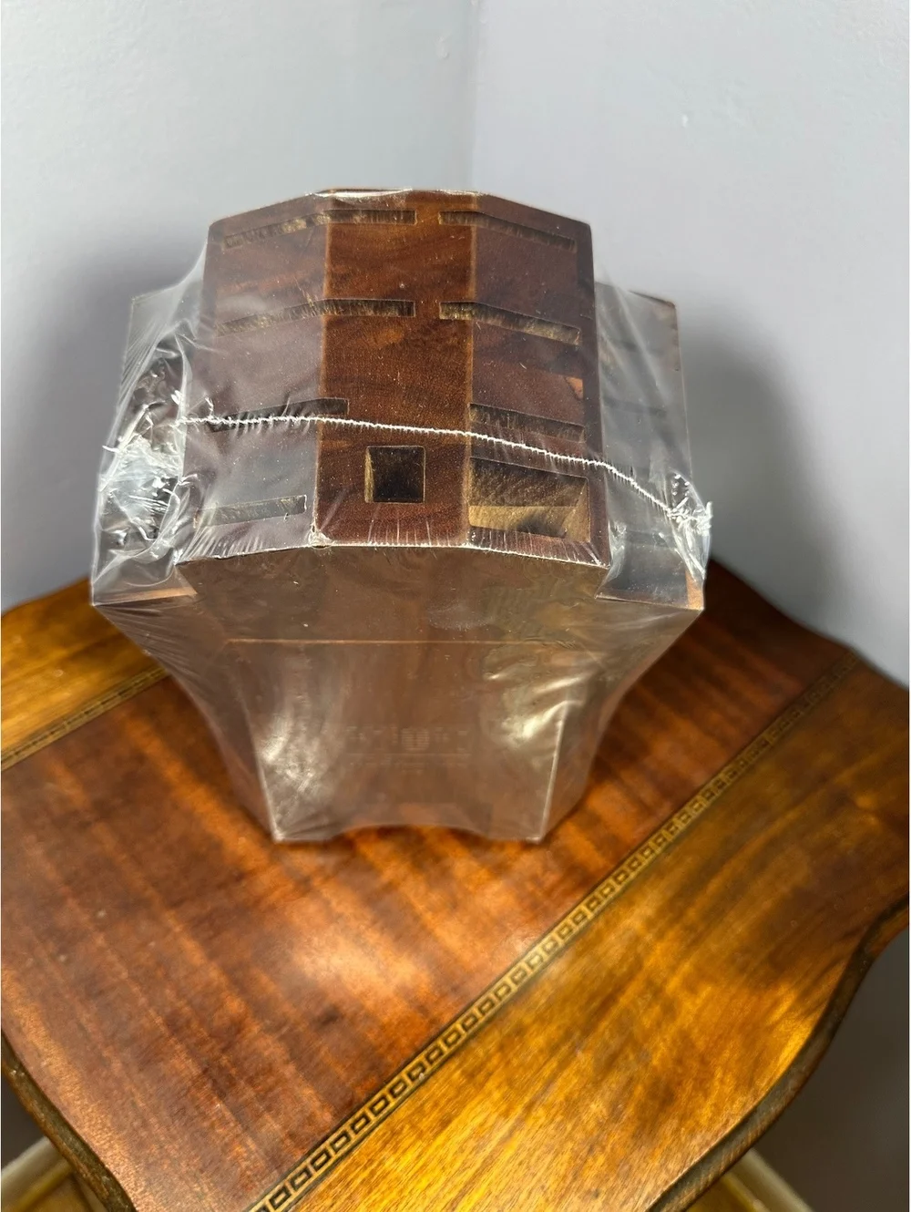 New HOSHANO Walnut Wood Knife Block Only - 18 Slot Empty Kitchen Storage~New!